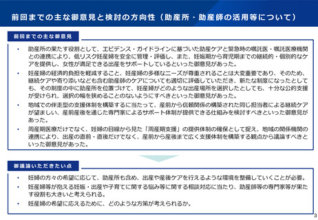 ［医療提供体制］ 無痛分娩に保険適用「検討を」「時期尚早」　検討会で賛否