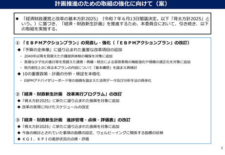 ［医療提供体制］ 経済・財政新生計画「改革実行プログラム」改訂へ向け議論