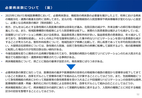 ［医療提供体制］ 入院料ごとに病床機能区分の目安　厚労省案
