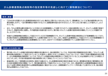［がん対策］ がん診療連携拠点病院、「がんゲノム中核指定」を必須要件へ