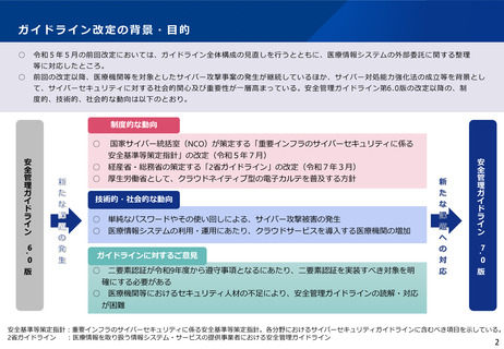 ［医療改革］ 医療情報システムの安全管理GL、「第7.0版」に改定へ　厚労省