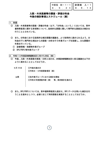 ［診療報酬］ 入院・外来調査案了承、新型コロナ治療薬包括の影響調査を要求